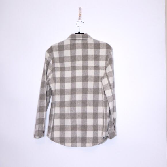 RAILS Tripp Shirt Jacket Ivory Rain Checkered Fleece Flannel Women's M - Picture 3 of 13